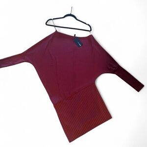 Elegant Burgundy Women's dress